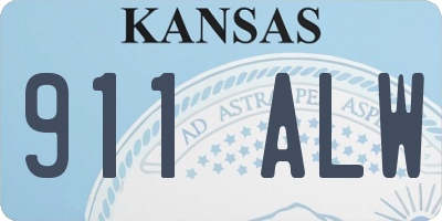 KS license plate 911ALW