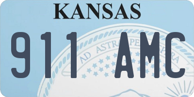 KS license plate 911AMC