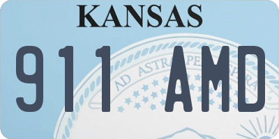 KS license plate 911AMD