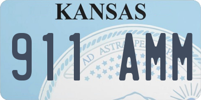 KS license plate 911AMM