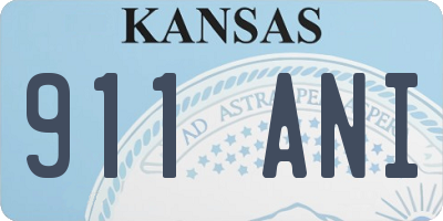 KS license plate 911ANI