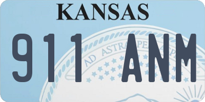 KS license plate 911ANM