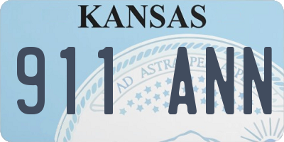 KS license plate 911ANN