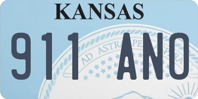 KS license plate 911ANO