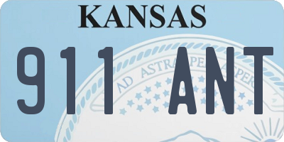 KS license plate 911ANT