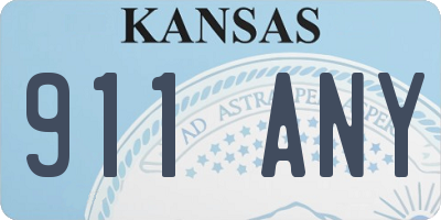 KS license plate 911ANY
