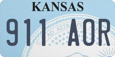 KS license plate 911AOR