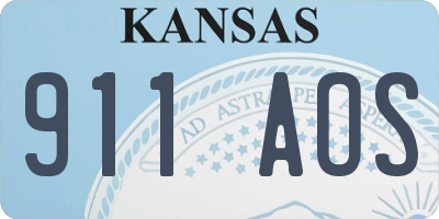 KS license plate 911AOS