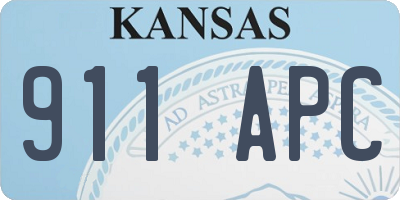 KS license plate 911APC