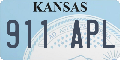 KS license plate 911APL