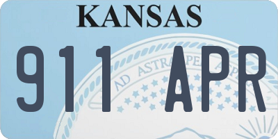 KS license plate 911APR