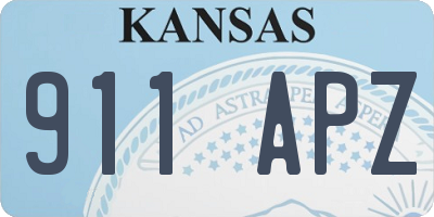 KS license plate 911APZ