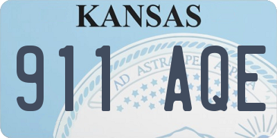 KS license plate 911AQE