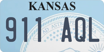 KS license plate 911AQL
