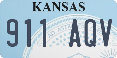 KS license plate 911AQV