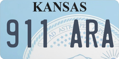 KS license plate 911ARA