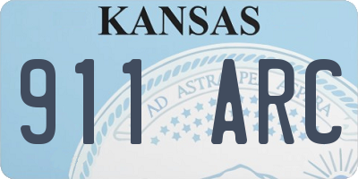 KS license plate 911ARC