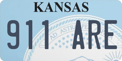 KS license plate 911ARE