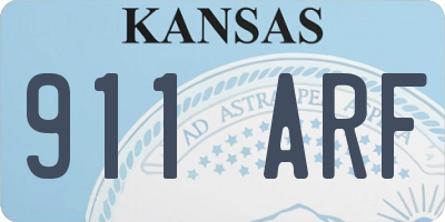 KS license plate 911ARF