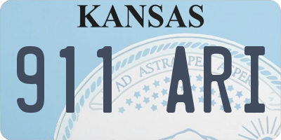 KS license plate 911ARI