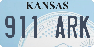 KS license plate 911ARK