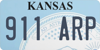KS license plate 911ARP