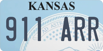 KS license plate 911ARR