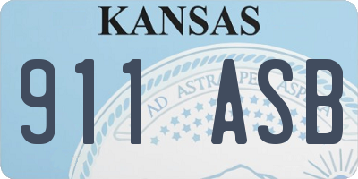 KS license plate 911ASB