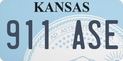 KS license plate 911ASE
