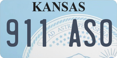 KS license plate 911ASO