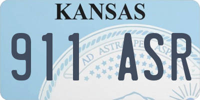 KS license plate 911ASR