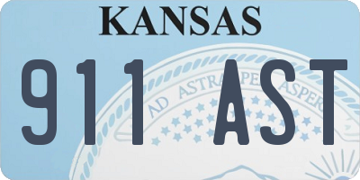 KS license plate 911AST