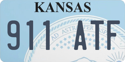 KS license plate 911ATF