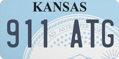 KS license plate 911ATG