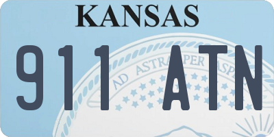 KS license plate 911ATN