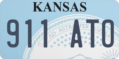 KS license plate 911ATO