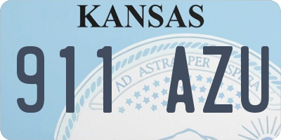 KS license plate 911AZU