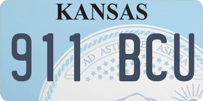 KS license plate 911BCU