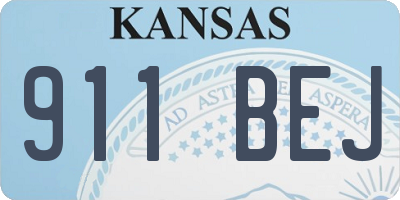 KS license plate 911BEJ