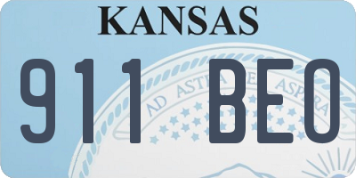 KS license plate 911BEO
