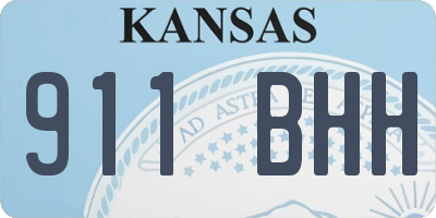 KS license plate 911BHH