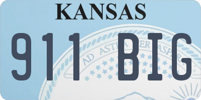 KS license plate 911BIG