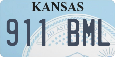 KS license plate 911BML