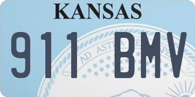 KS license plate 911BMV