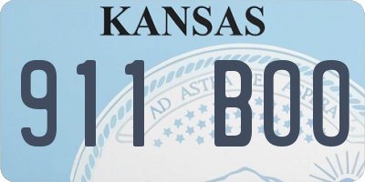 KS license plate 911BOO
