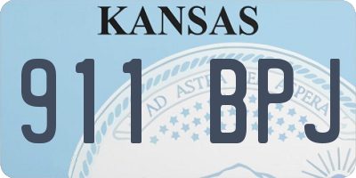 KS license plate 911BPJ