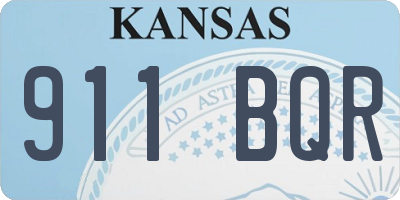 KS license plate 911BQR