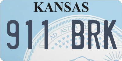 KS license plate 911BRK