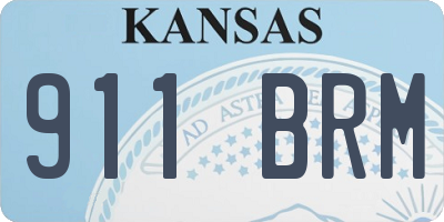KS license plate 911BRM