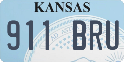 KS license plate 911BRU